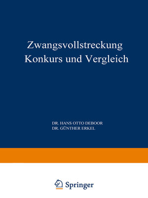 cover image of Zwangsvollstreckung Konkurs und Vergleich